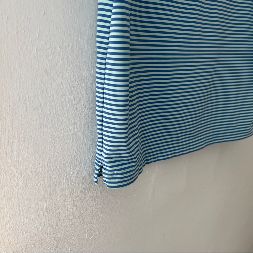 Vineyard Vines Blue Polo Shirt with Subtle Stripes - Picture 5 of 8